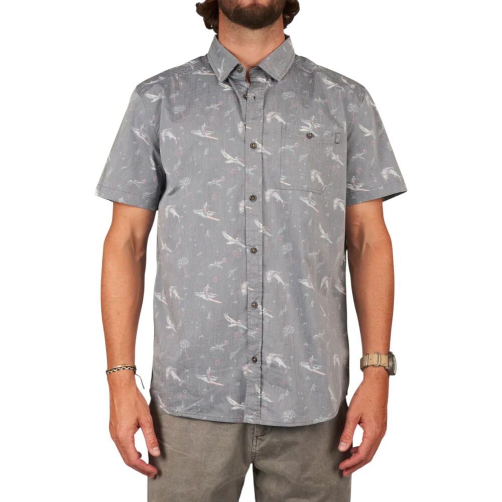 Marsh Wear Men's Hagood SS 2.0 Ride the Wave Shirt Gray XL
